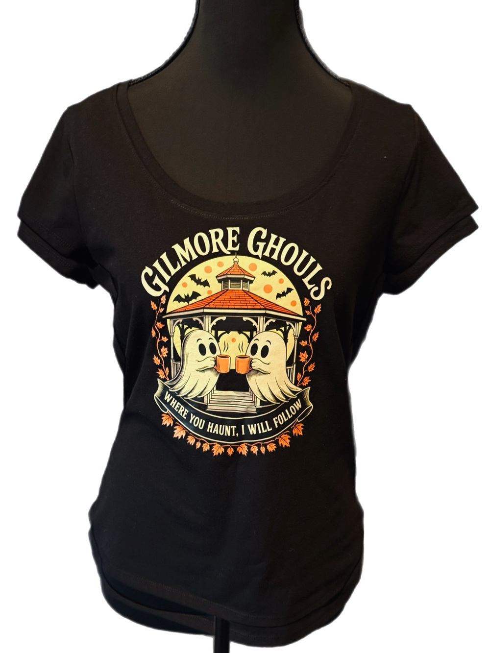 Gilmore Ghouls Black Graphic Tee - Women's
